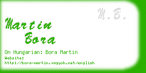 martin bora business card